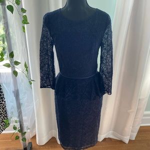Navy blue peplum dress
